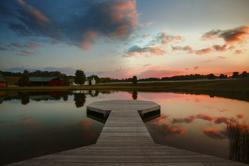 Sunset over Tennessee Countryside