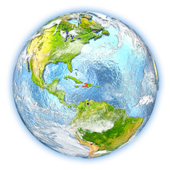 Haiti on Earth isolated