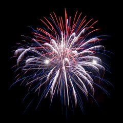 Firework display on the Mississippi River, Independence Day, 201