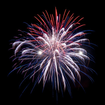 Firework display on the Mississippi River, Independence Day, 201