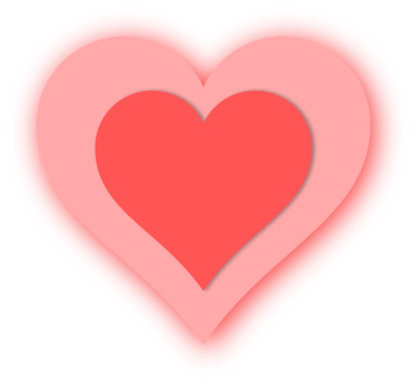 Warm Valentine's day love hearts