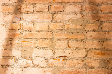 Brown brick wall for texture or background