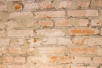 Brown brick wall for texture or background