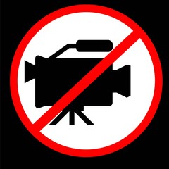 Prohibited to Video Shot at Black Background
