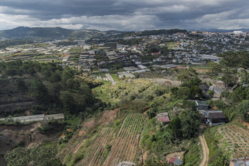 Obraz premium View for Da Lat city and hills