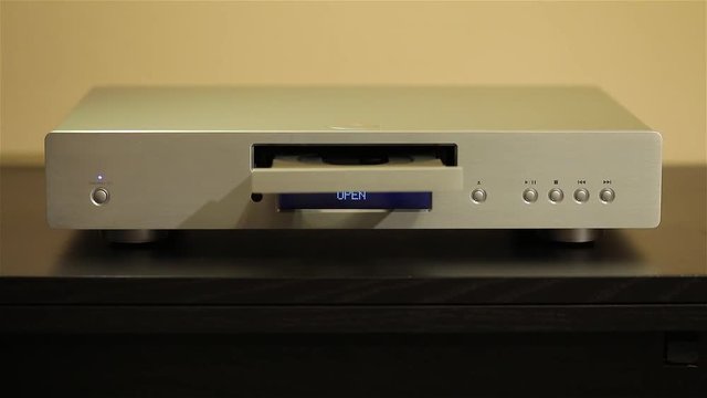 Cd player playing a disc