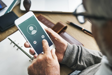 Incoming Mobile Call Communication Concept