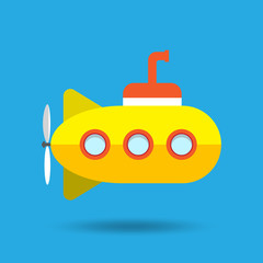 Obraz premium Yellow Submarine Vector Illustration