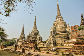 The grandest and most beautiful temple in the ancient capital of Thailand