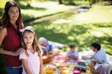 Happy family enjoying in park
