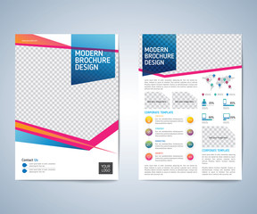 Business brochure, leaflet, flyer,  annual report,  cover design template vector background. layout A4 size. 