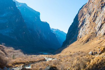 beautiful way for trekking to Annapurna base camp