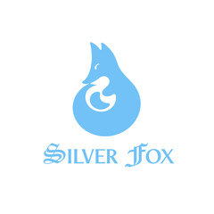 Obraz premium Silver fox emblem