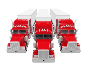 Trucks Fleet Isolated