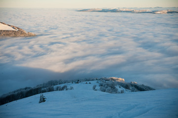 Fototapeta premium Morning fog in the mountains