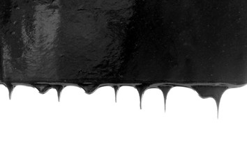 Black fluid on white background