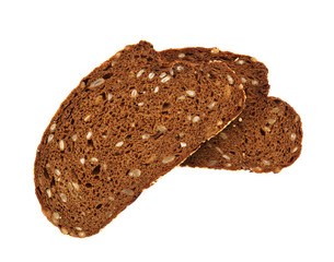 Sliced bread isolated on white