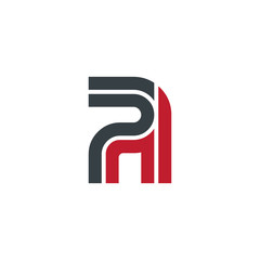 Initial Letter PI Linked Design Logo