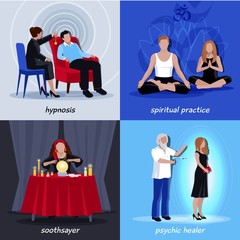 Hypnotism Extrasensory Icon Set