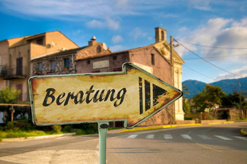 Obraz premium Schild 198 - Beratung