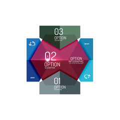 Paper modern infographic geometric templates