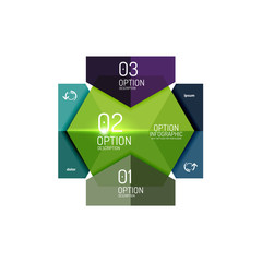 Paper modern infographic geometric templates