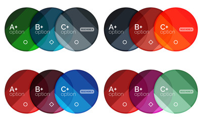 Set of round option diagram template for your data or options