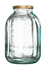 Closed glass jar with lid