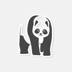 Panda sticker - vector illustration