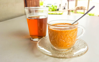 Cup of tea on the table