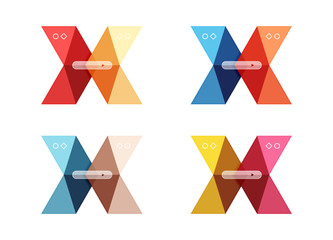 Vector arrow infographics business templates set