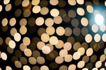 Abstract circles of bright lights