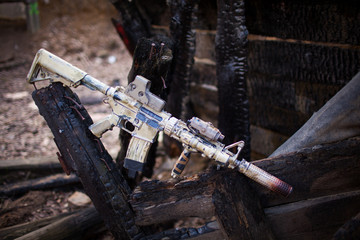 Assault Rifle, painted in sand color.