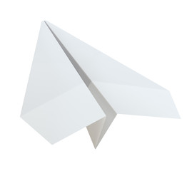 White paper airplane icon