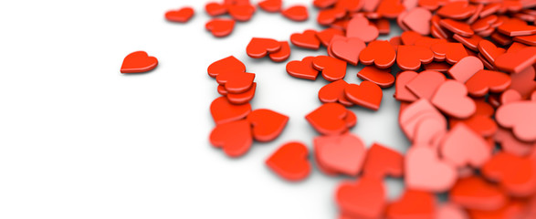 Herzen als Symbol für Lieber für Hochzeit oder Valentinstag