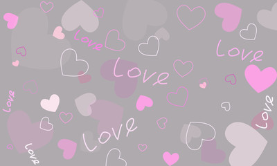 vector background with hearts,
Valentine's Day
