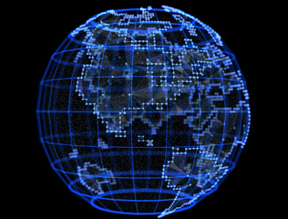 Digital planet telecommunications networks of global internet.