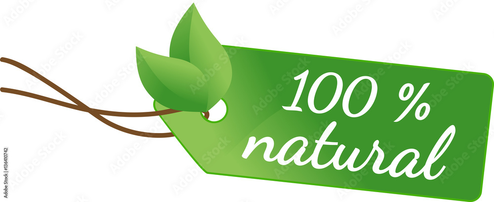 Sticker 100% natural