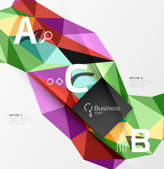 Triangle mosaic vector abstract template