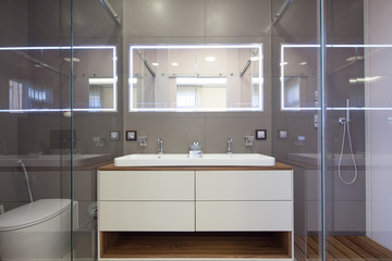 Interior of bathroom