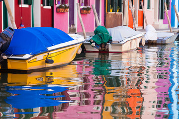 Fototapeta na wymiar Colorful houses Burano island, Venice, Italy
