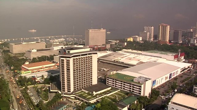 Elevated View To Harrison Plaza, Century Park Hotel And The Central Bank Of The Philippines