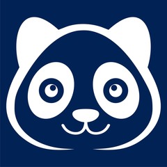 Panda simple icon - vector illustration