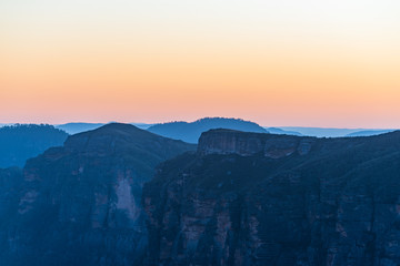 Sunrise at Evans Lookout. Blackheath, Blue Mountains. Australia