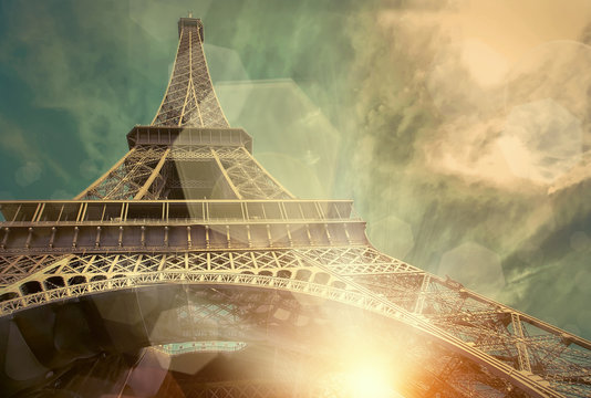 Fototapeta The Eiffel tower is one of the most recognizable landmarks in th