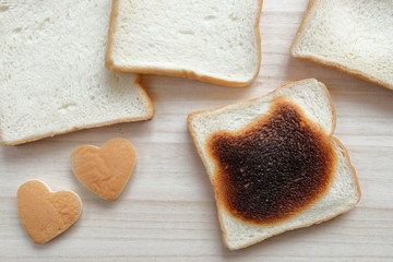 burn mark on bread