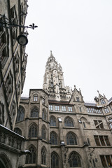 Naklejka premium Marienplatz town hall of Munich, Germany
