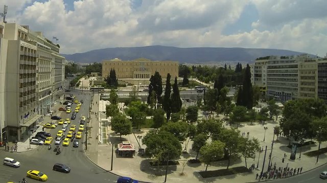 Constitution Square of Athens (Syntagma) , Greece,1920X1080, 01 Timelapse