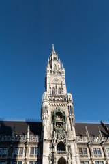 Fototapeta na wymiar Marienplatz town hall of Munich, Germany