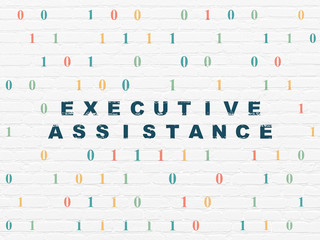 Business concept: Executive Assistance on wall background